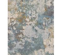 Grandeco Delete Tempera Concrete Effect Wallpaper Blue EP3001
