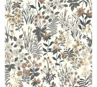 Grandeco Ditsy Floral Agnala Textured Wallpaper, Grey