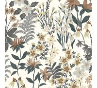 Grandeco Ditsy Floral Agnala Textured Wallpaper in Cream Grandeco Cream