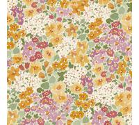 Grandeco Ditsy Flowers Floral Textured Wallpaper, Ochre Pink