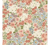 Grandeco Ditsy Flowers Floral Textured Wallpaper, Russet Pink