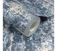 Grandeco Vertical Art Tempo Stone Blue Wallpaper A62004