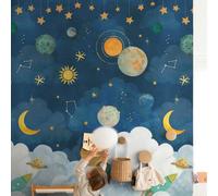 Grandeco Dudley Space Rocket 3 Lane Repeatable Wallpaper Kids Nursery Mural, 1.59 X 2.8M,