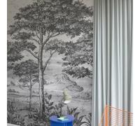 Grandeco Etched Tree 3 Lane Repeatable Textured Mural, 1.59 X 2.8M, Monochrome