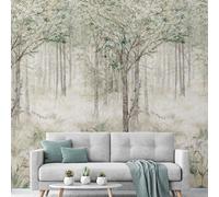 Grandeco Fairytale Trees Green 3 Panel Repeatable Mural 1.59 X 2.8M