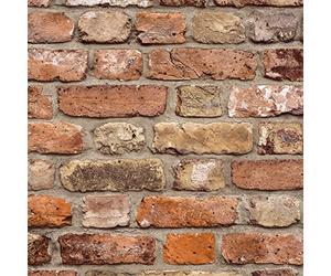 Grandeco FC2502 Thema Facade Pattern Line Wallpaper, Multi-Colour, 10.05 x 0.53 m