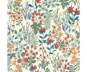 Grandeco Floral Multicoloured Wallpaper Garden Flowers Textured
