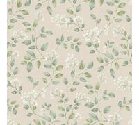 Forget Me Not Wallpaper - Neutral and Green