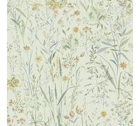 Grandeco Free Flower Sprigs and Grass Wallpaper, Sage