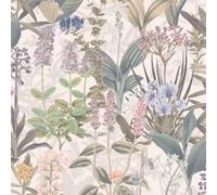 Grandeco Gduk Botanical Jungle Platin Textured Wallpaper, Pastel