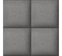 Grandeco Hektor Faux Padded Panel Textured Wallpaper, Grey