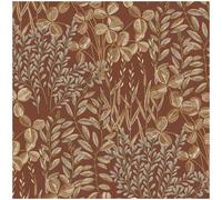 Grandeco Inia Leaf Red Wallpaper Vinyl Botanical Paste The Wall Scrubbable