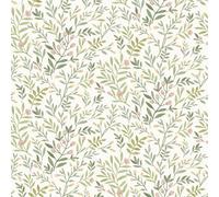 Grandeco Inia Leafy Trail Foliage & Flowers Textured Wallpaper | Size: 1 Pack Grandeco Multicolor 1 Pack
