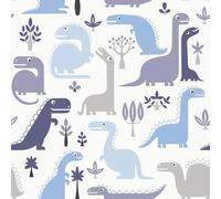 Grandeco Jack N Rose Children's Dinosaur Wallpaper Grey Blue Paste The Wall