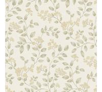 Grandeco Jasmine Leaf Trail Textured Wallpaper, Neutral