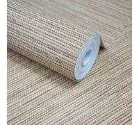 Grandeco Java Grasscloth Weave Textured Wallpaper Natural, Brown