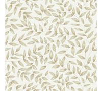 Grandeco Jessy Hand painted Leaf Trail Textured Wallpaper, Neutral Beige