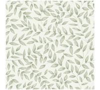Grandeco Jessy Inia Sage Green Leaf Wallpaper Paste The Wall Vinyl Scrubbable