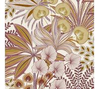 Grandeco Jody Retro Jungle Botanical Textured Wallpaper, Pink Orange