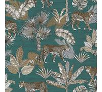 Grandeco Jungle Fever JF2104 Weft Fabric Effect Jungle Savannah Wallpaper Rolls