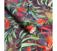 Grandeco Jungle Floral Leaves Wallpaper Tropical Flower Leaf Forest Multi Colour