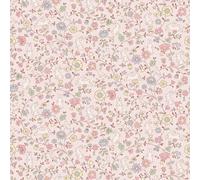 Pink Floral Wallpaper Grandeco Kids Animal Paste The Wall Textured Vinyl