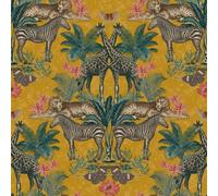 Grandeco Life Animal Kingdom Ochre Wallpaper A49301