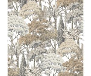 Grandeco Life Karuna Trees Taupe Wallpaper A76301