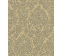 Grandeco Life Nomad Chenille Damask Gold Wallpaper A50102 - Paste Wall Vinyl Damask