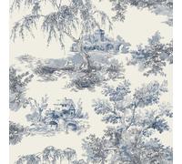 Grandeco Life Toile Blue Wallpaper A68902