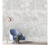 Grandeco Limestone Block Tile 3 Lane Repeatable Textured Mural, 2.8 X 1.59M