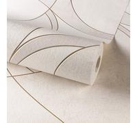 Grandeco Linares Blown Vinyl Textured Wallpaper, White