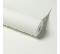 Grandeco Linen Effect Fabric Plain Textured Wallpaper, White