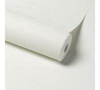 Grandeco Linen Effect Fabric Plain Textured Wallpaper, White