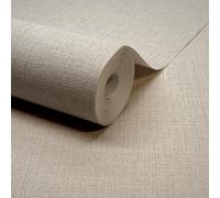 Grandeco Linen Nursery Textured Plain Wallpaper, Taupe