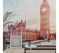 Grandeco London Landmarks 7 Panel Textured Mural, 3.71 X 2.8M