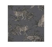 Grandeco Lounging Leopard Grey Wallpaper Animal Print Vinyl
