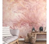 Grandeco Marble 3 Lane Repeatable Textured Mural, 1.59 X 2.8M Pink Coral