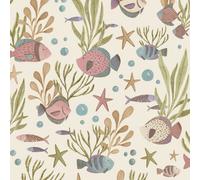Grandeco Nemo Sealife Fish Nursery Textured Wallpaper, Multi