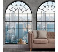 Grandeco New York Window 3 Panel Repeatable Textured Mural, 1.59 X 2.8M