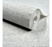 Grandeco Omuri Boucle Twill Effect Semi-Plain Blown Vinyl Wallpaper, Grey