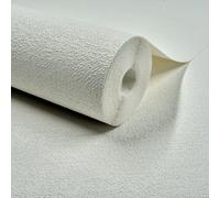 Grandeco Omuri Boucle Twill Effect Semi-Plain Blown Vinyl Wallpaper, White