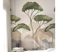 Grandeco Ovledo Abstract Painted Trees and Mountains 3 Panel repeatable Mural 1.59 x 2.8m