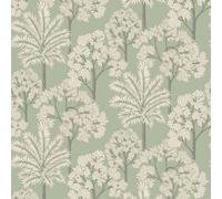 Grandeco Palm Forest Sage Green Wallpaper Metallic Leaves Paste The Wall Vinyl