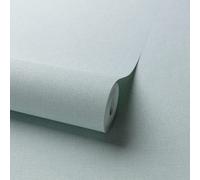 Grandeco Panama Plain Textured Linen Fabric Wallpaper in Aqua Grandeco Aqua