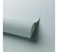Grandeco Panama Plain Textured Linen Fabric Wallpaper, Light Aqua Teal