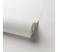 Grandeco Panama Plain Textured Linen Fabric Wallpaper, Off White