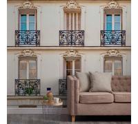 Grandeco Parisian Facade 3 Panel Repeatable Textured Mural, 1.59 X 2.8M