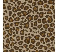 Grandeco Paul Moneypenny Natural Brown & Gold Luxury Leopard Print Textured Wallpaper
