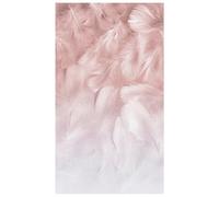 Grandeco Feathers 3 Lane Repeatable Textured Mural Wallpaper Pink 2.8 x 1.59m, Pink
